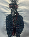 Suited Zebra Shirt - White - Embroidered Shirts