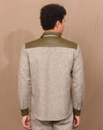 Olive & Leather Shirt