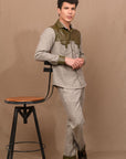 Olive & Leather Shirt