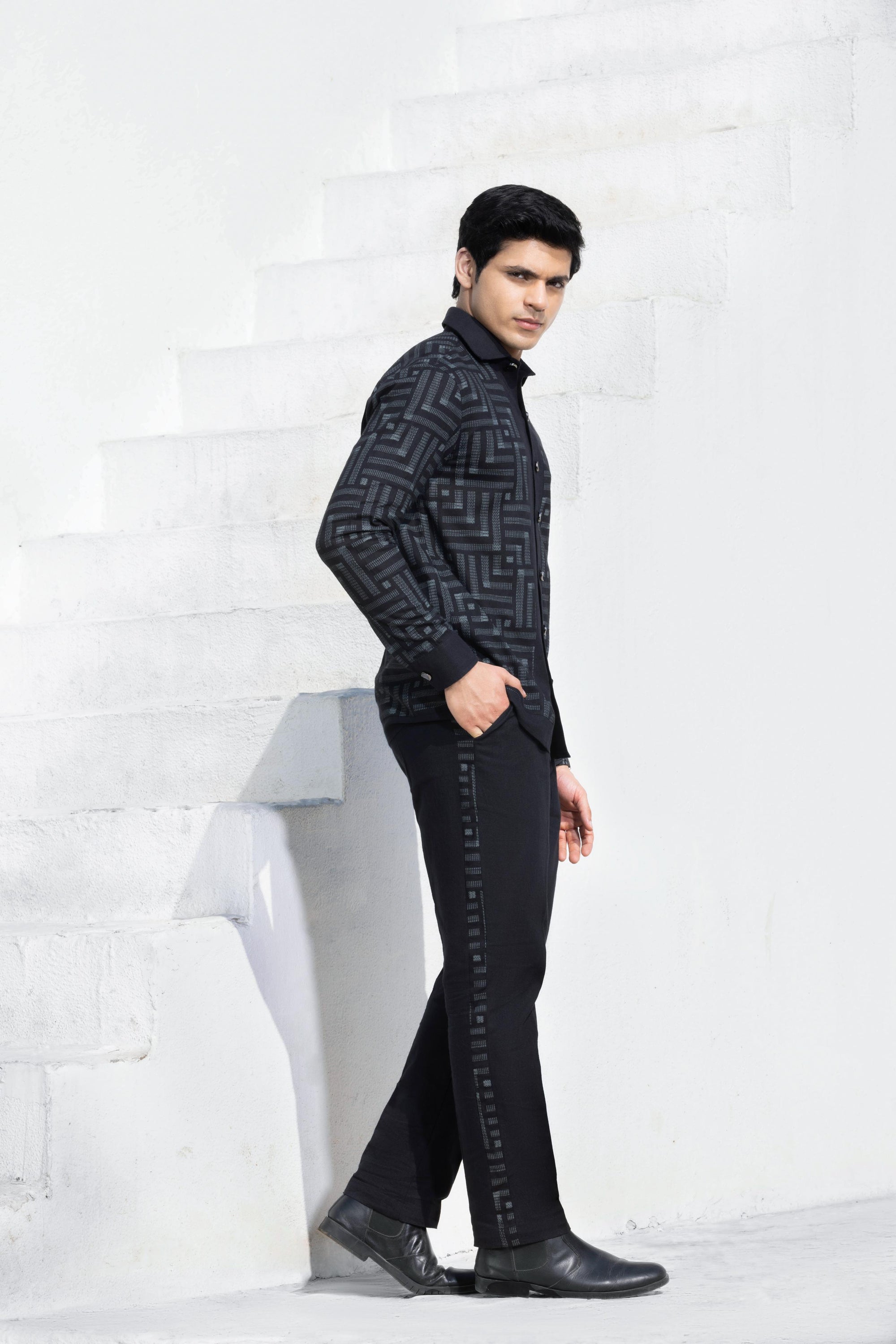 Onyx Linen Cut And Sew Shirt