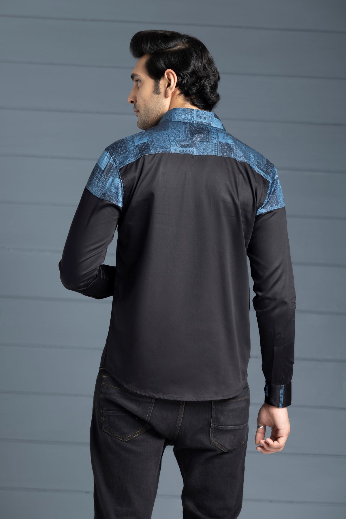 Inverted Mozaic Era Cut And Sew Shirt