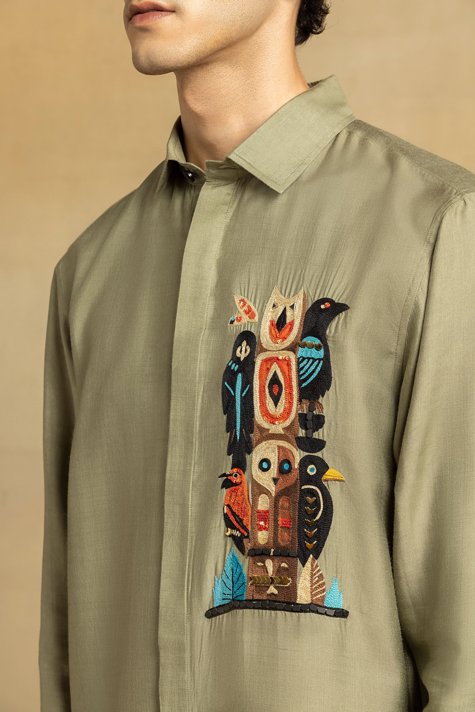 Totem Tale Shirt - Embroidered Shirts