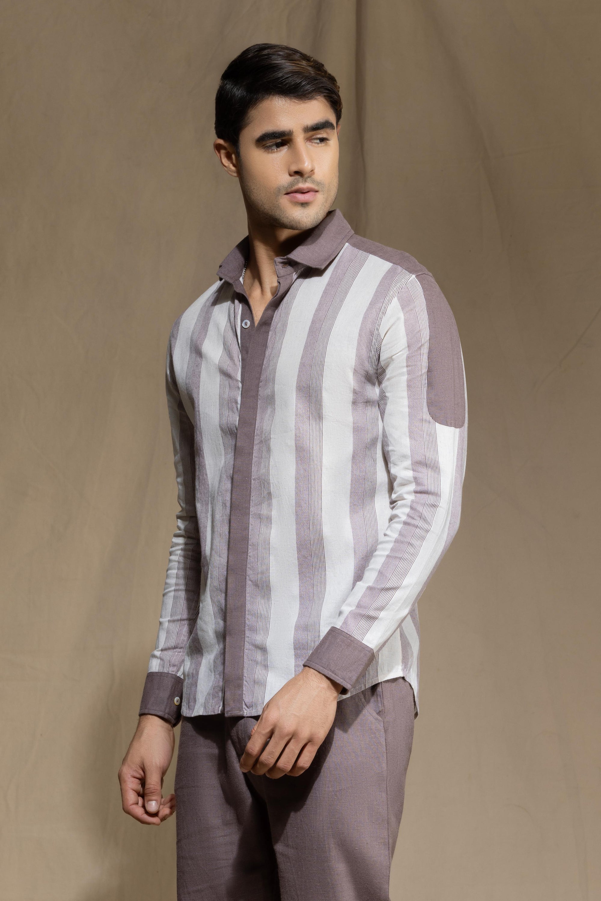 Maroon Stripes Shirt