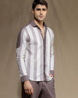 Maroon Stripes Shirt