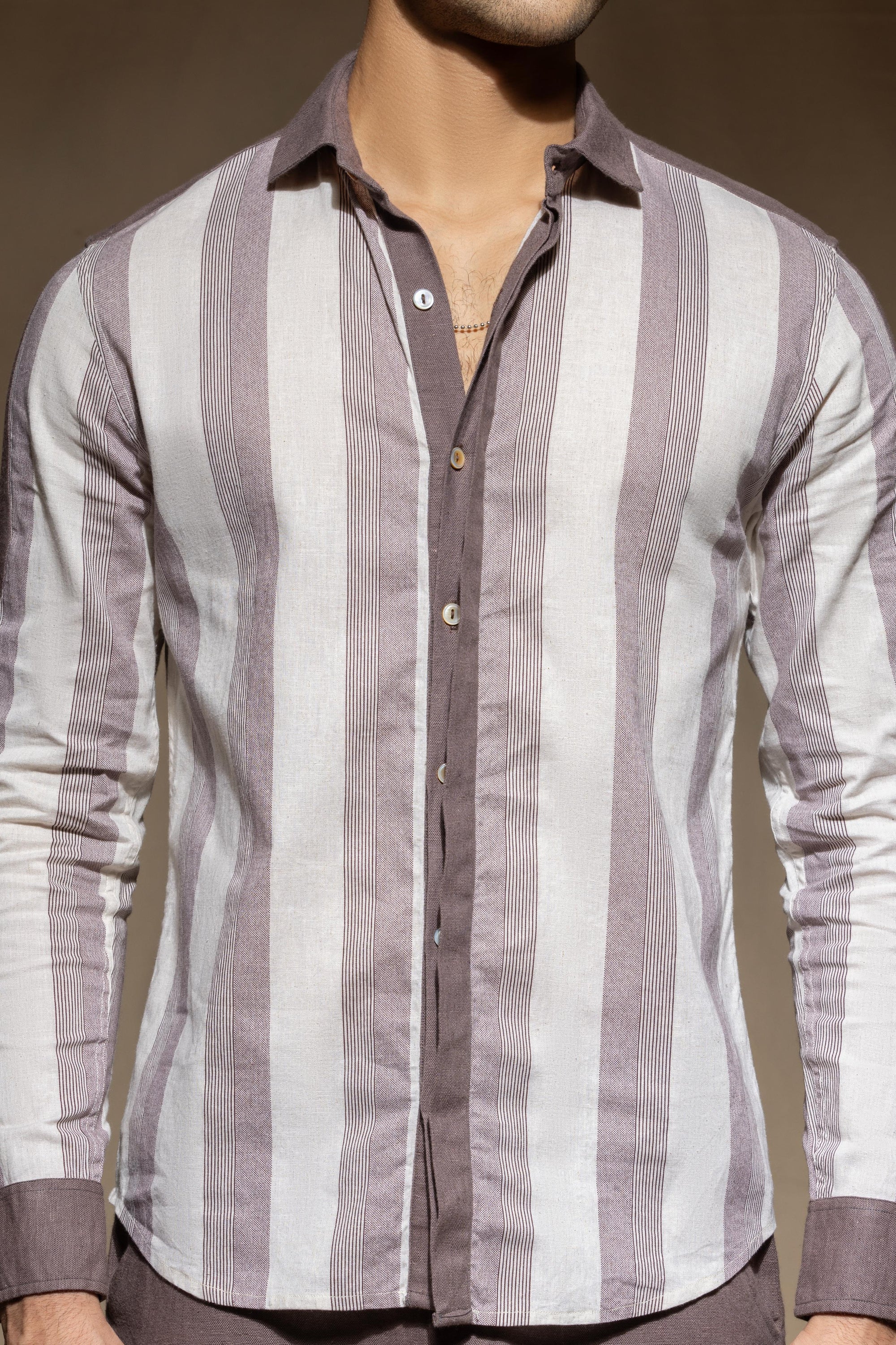 Maroon Stripes Shirt