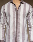 Maroon Stripes Shirt