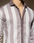 Maroon Stripes Shirt
