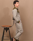 Olive & Leather Shirt