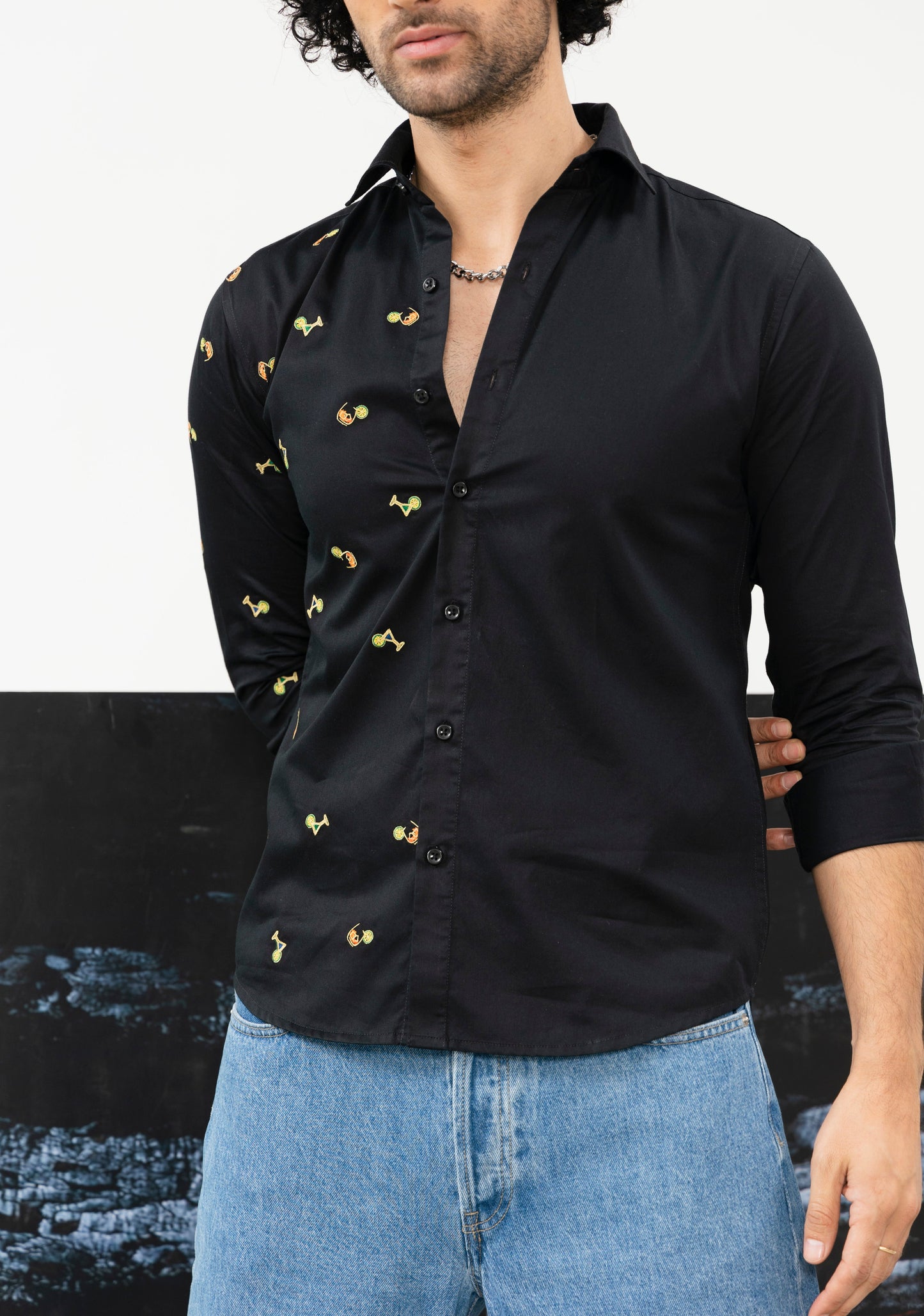 Glass Embroided Shirt - Embroidered Shirts