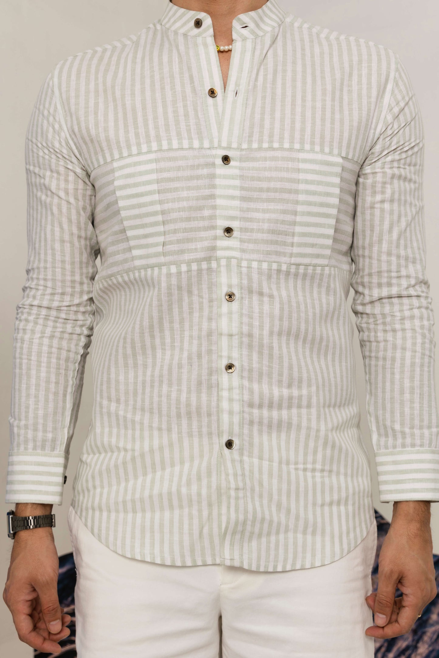 Box Pleated Shirt -  Linen Shirts