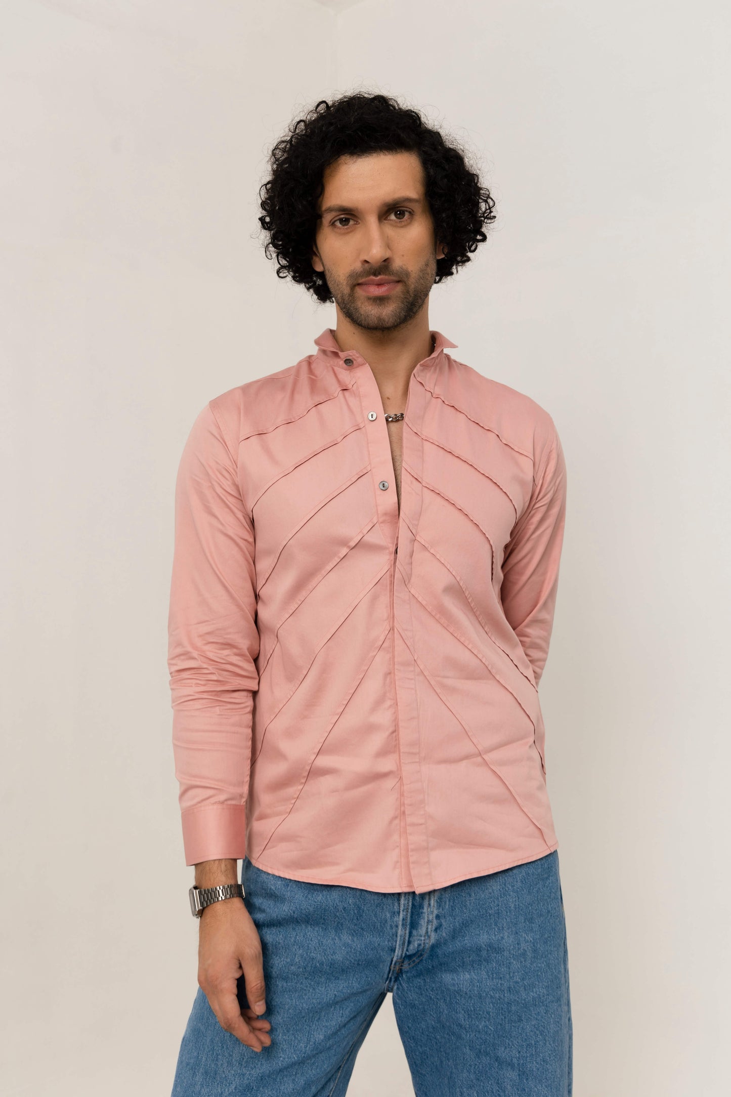 Pyramid Pin Tuck Shirt