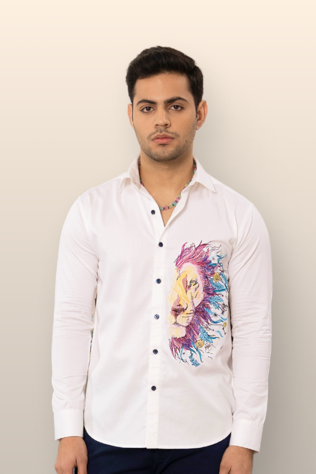 Abstract Lion  - Embroidered Shirts