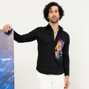 Abstract Lion  - Embroidered Shirts